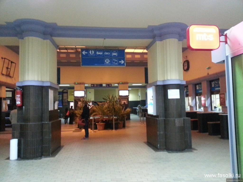 Железнодорожный вокзал Белграда. Интерьер
